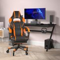 Flash Furniture Orange LeatherSoft Gaming Chair with Skater Wheels CH-00288-OR-RLB-GG